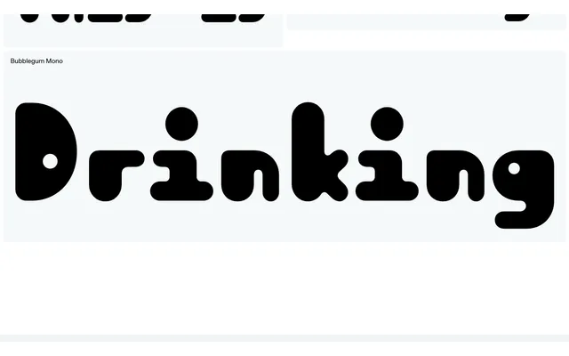 ABC Bubblegum specimen from Dinamo Typefaces