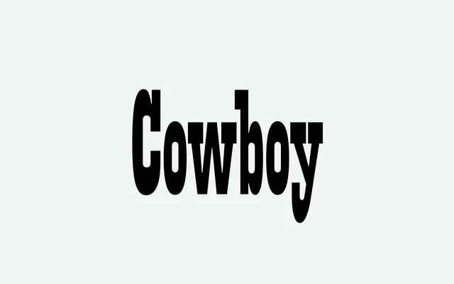 ABC Cowboy specimen from Dinamo Typefaces