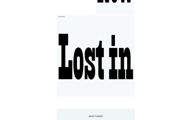 ABC Cowboy specimen from Dinamo Typefaces
