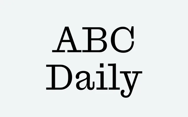 ABC Daily specimen from Dinamo Typefaces