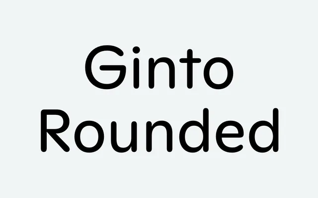 ABC Ginto Rounded specimen from Dinamo Typefaces