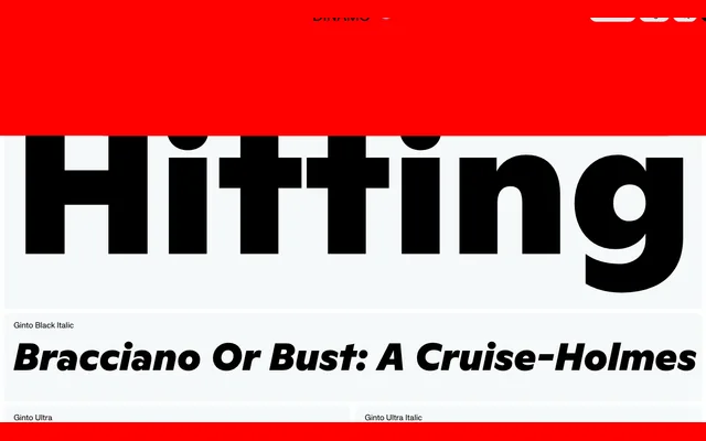 ABC Ginto specimen from Dinamo Typefaces