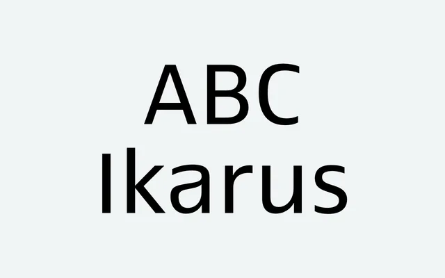 ABC Ikarus specimen from Dinamo Typefaces