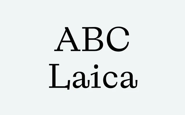 ABC Laica specimen from Dinamo Typefaces