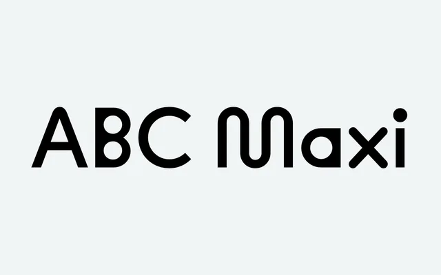 ABC Maxi specimen from Dinamo Typefaces