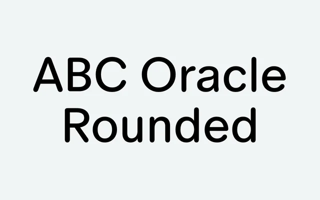 ABC Oracle Rounded specimen from Dinamo Typefaces