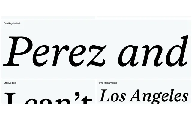 ABC Otto specimen from Dinamo Typefaces