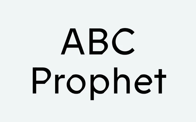 ABC Prophet specimen from Dinamo Typefaces