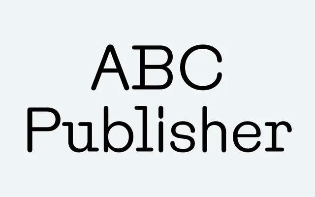 ABC Publisher specimen from Dinamo Typefaces