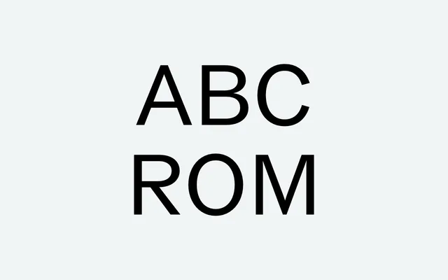ABC ROM specimen from Dinamo Typefaces