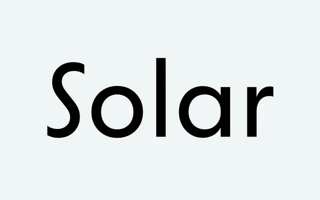 ABC Solar specimen from Dinamo Typefaces
