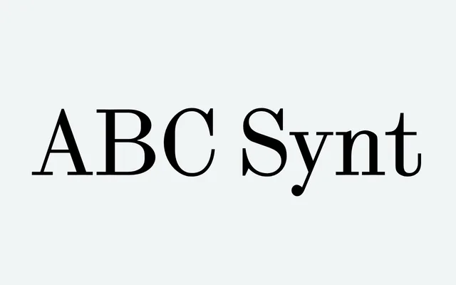 ABC Synt specimen from Dinamo Typefaces