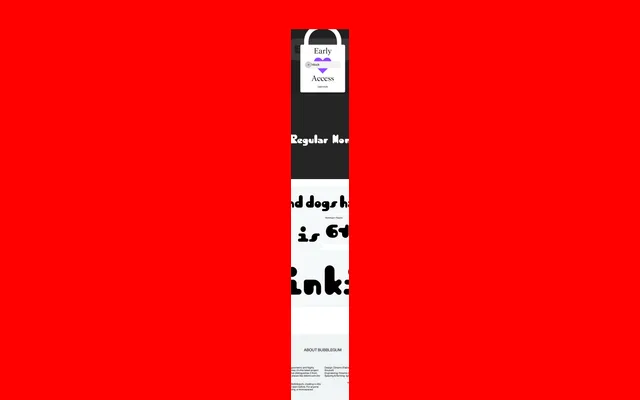 Bubblegum specimen from Dinamo Typefaces
