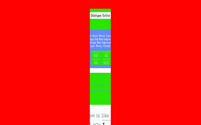 Diatype Extra specimen from Dinamo Typefaces