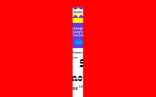 Pareto specimen from Dinamo Typefaces
