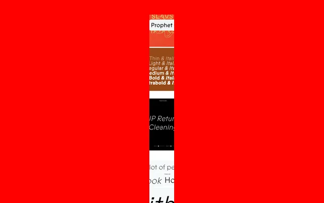 Prophet specimen from Dinamo Typefaces