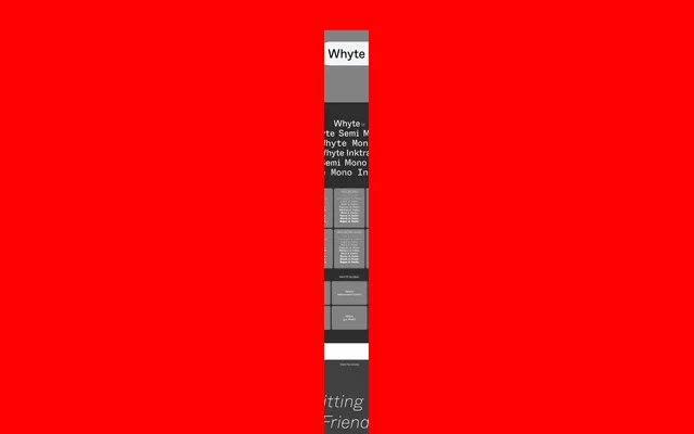 Whyte specimen from Dinamo Typefaces