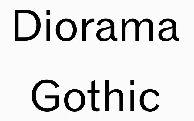 Diorama Gothic specimen from Diorama Type Partners