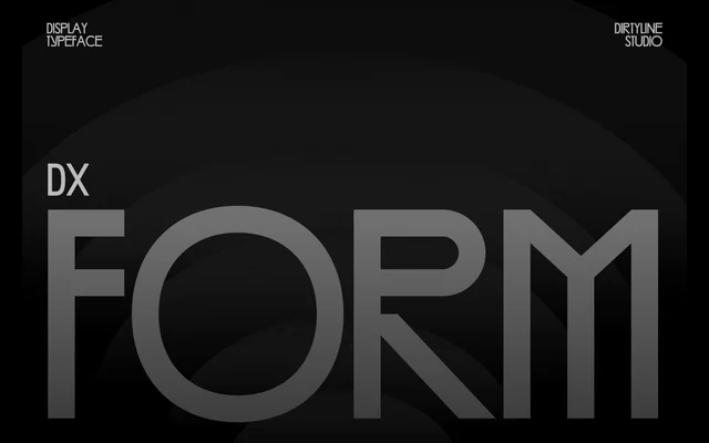 Dx Form specimen from Dirty Line Studio
