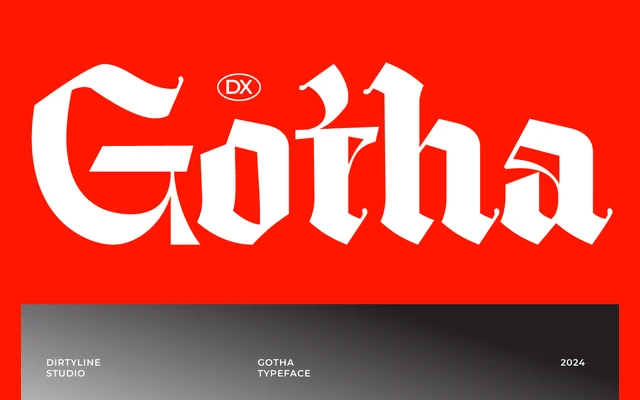 Dx Gotha specimen from Dirty Line Studio
