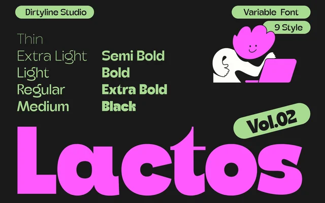 Dx Lactos Vol.02 specimen from Dirty Line Studio