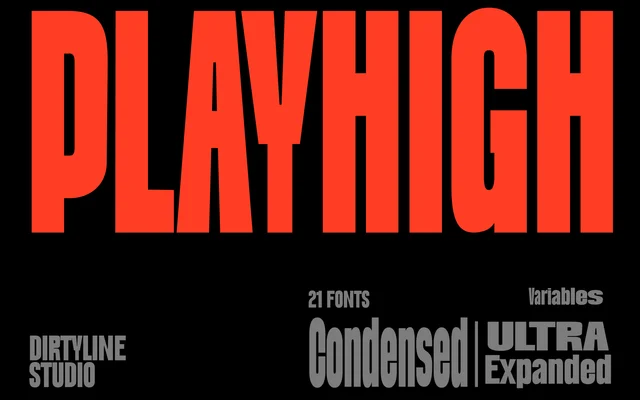Dx Playhigh Variable specimen from Dirty Line Studio