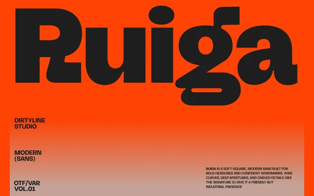 Dx Ruiga specimen from Dirty Line Studio