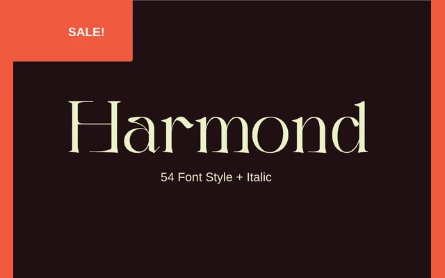 Harmond specimen from Dirty Line Studio