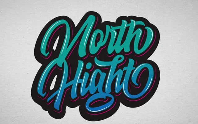 Hoodson Script specimen from Dirty Line Studio
