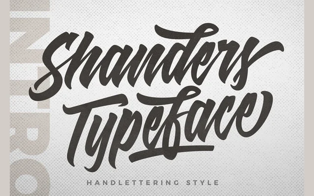 Shanders specimen from Dirty Line Studio