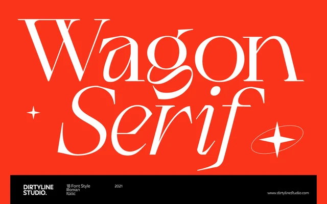 Wagon Display Serif specimen from Dirty Line Studio