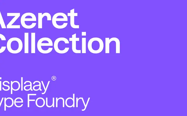 Azeret specimen from Displaay Type Foundry