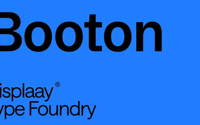 Booton specimen from Displaay Type Foundry