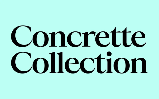 Concrette specimen from Displaay Type Foundry