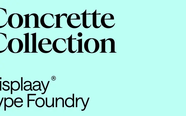 Concrette specimen from Displaay Type Foundry