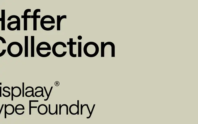 Haffer specimen from Displaay Type Foundry