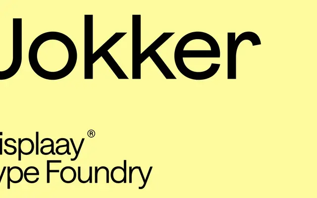 Jokker specimen from Displaay Type Foundry