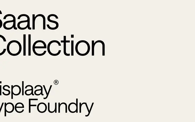Saans specimen from Displaay Type Foundry