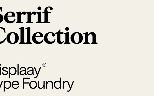 Serrif specimen from Displaay Type Foundry