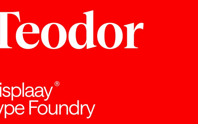 Teodor specimen from Displaay Type Foundry