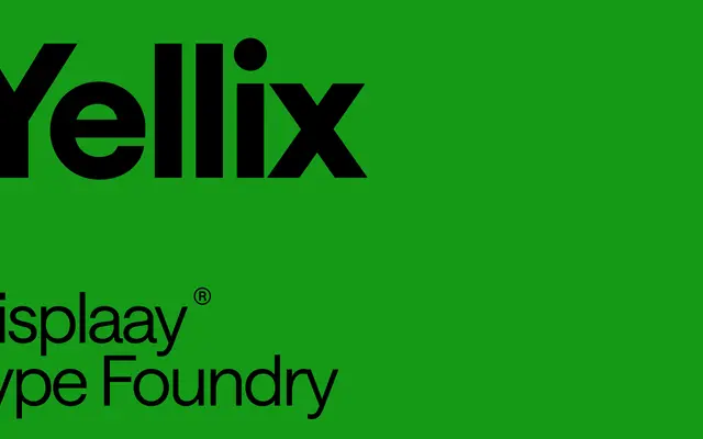 Yellix specimen from Displaay Type Foundry