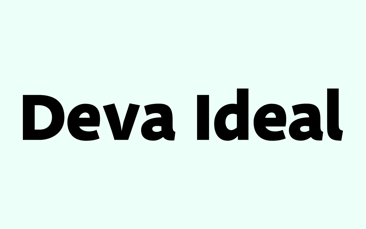 Deva Ideal specimen from DizajnDesign