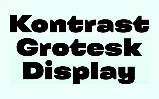 Kontrast Grotesk Display specimen from DizajnDesign