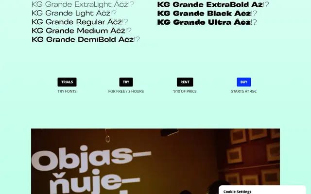 Kontrast Grotesk Display specimen from DizajnDesign
