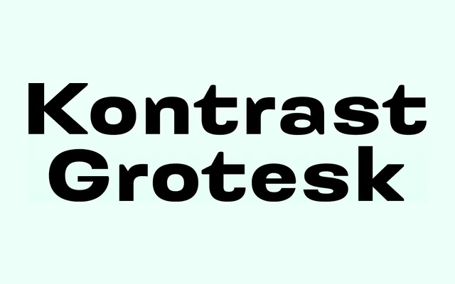 Kontrast Grotesk specimen from DizajnDesign