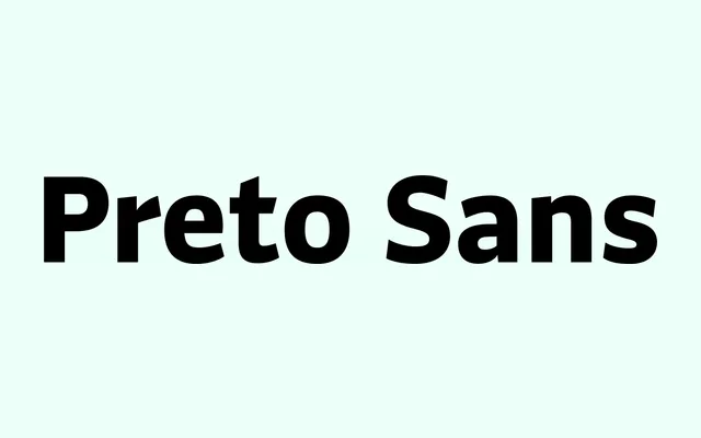Preto Sans specimen from DizajnDesign