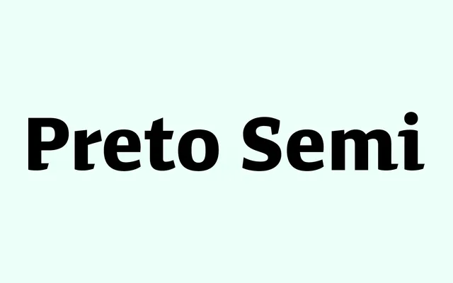 Preto Semi specimen from DizajnDesign