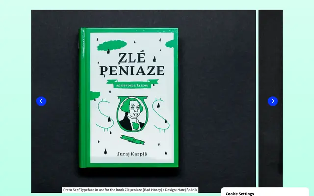 Preto Serif specimen from DizajnDesign