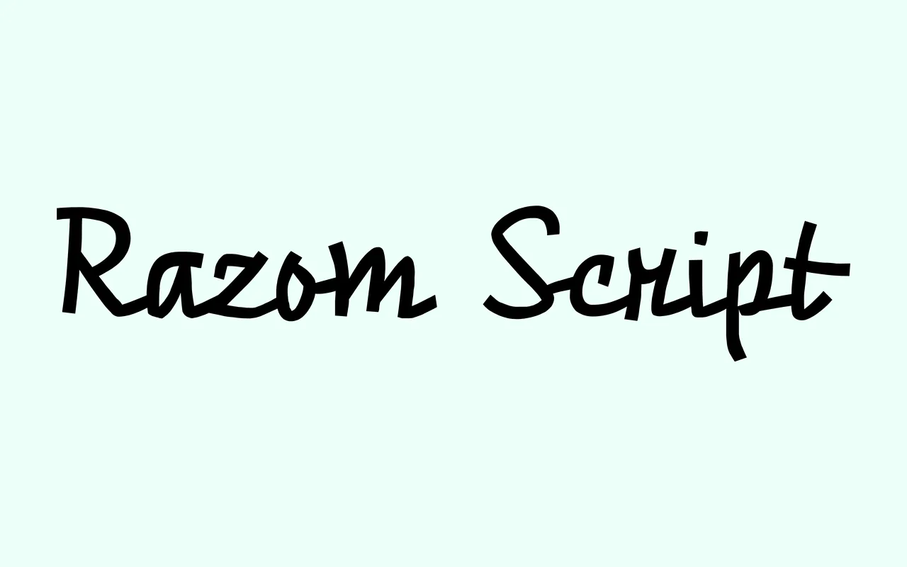 Razom Script specimen from DizajnDesign