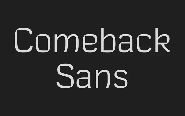Comeback Sans specimen from DKType Foundry